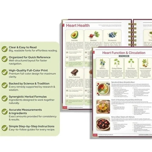 Herbal Remedies Guide – Spiral Bound Natural Healing Handbook with Step-by-Step Protocols